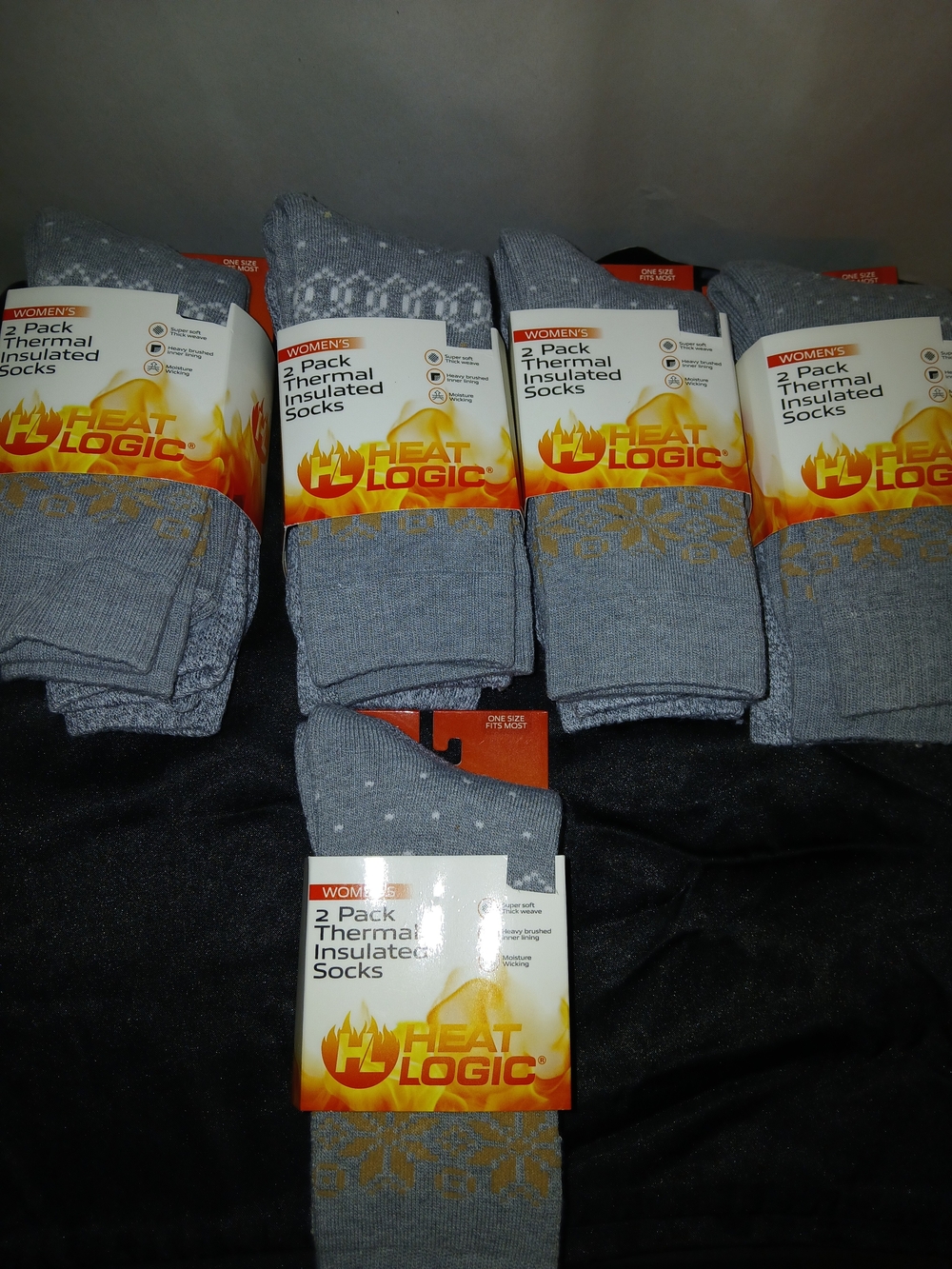 Women's Gray Thermal Insulated Socks - 2 Pack